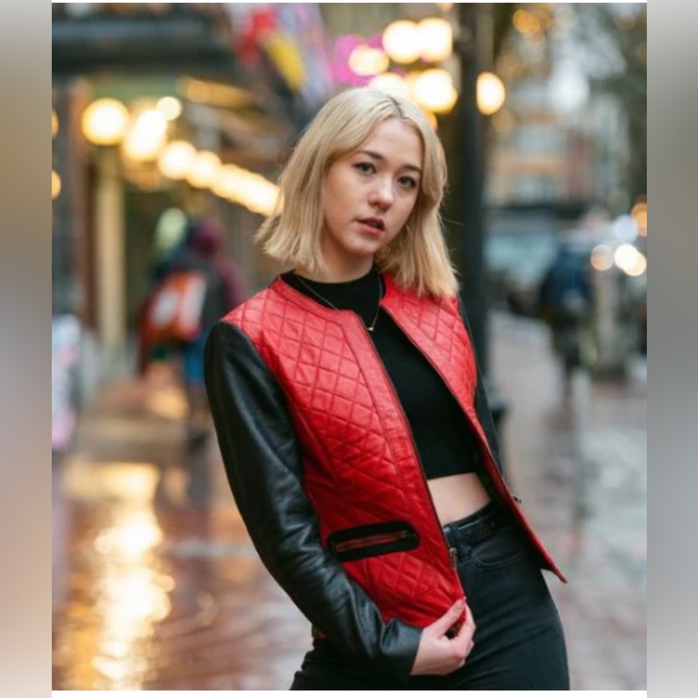 NWOT LANALEE | Red and Black Women's Jacket….806